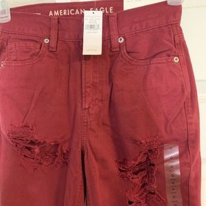 American Eagle Outfitters maroon jeans